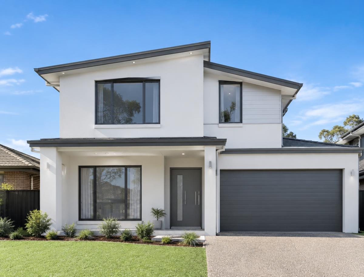 Modern rendered home in Sydney